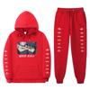 Anime Naruto Kakashi Sharingan Hooded Fleece-lined Unisex Sweatshirt Set Winter Casual Wear