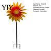 Rustic Metal Art for Lawn Sunflower Garden Stake, Spinning Flower Yard Ornament, Rustproof Stakes Decor Outdoor Patio Decoration Spinner Windowsill