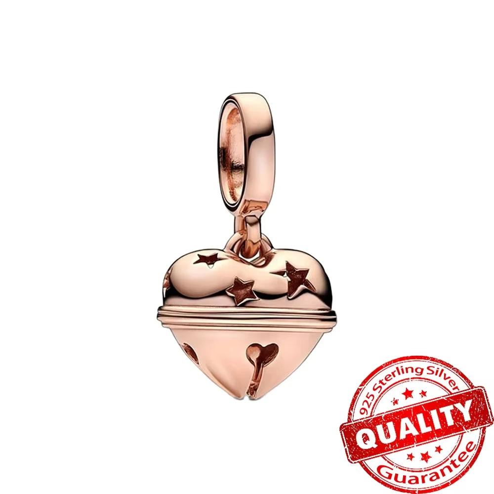 Festive Charm Copper Christmas Bell Trojan Candy Charms Beads Fit Original Bracelet Necklaces Fine Jewelry Diy Gift