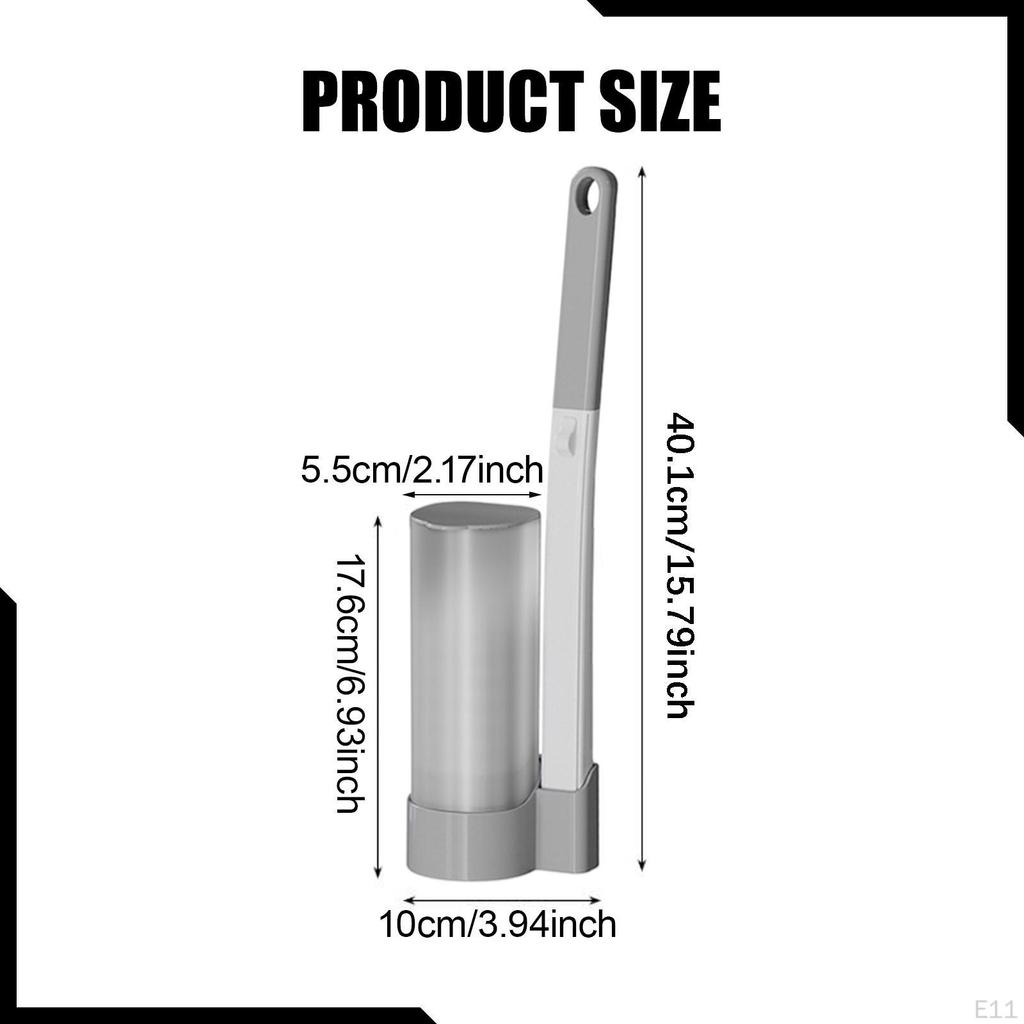 Toilet Brush Set Bathroom Maintenance Professional Wall Mounted Efficient Household with Refills