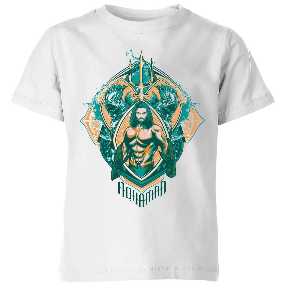 Aquaman Seven Kingdoms Kids  T-Shirt - White - 3-4 Years 110