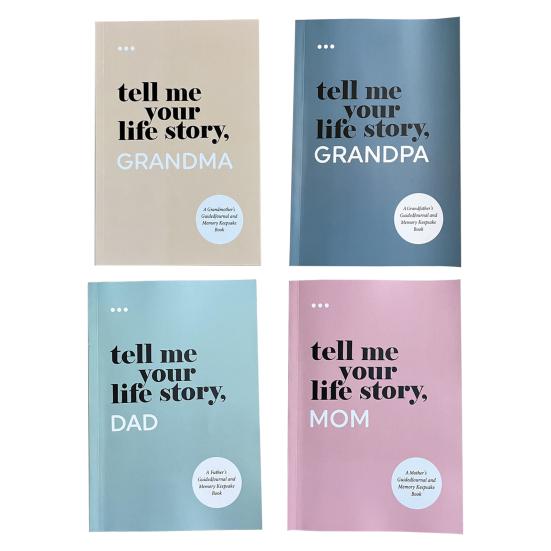 Erzähl mir deine Lebensgeschichte Papas geführtes Tagebuch Erinnerung Andenken Buch Aufzeichnung