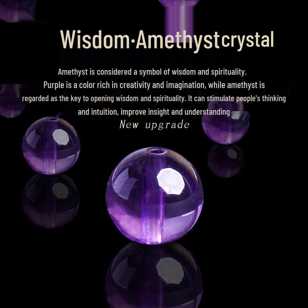 High-Quality Natural Amethyst Beads Necklace & Bracelet DIY Set