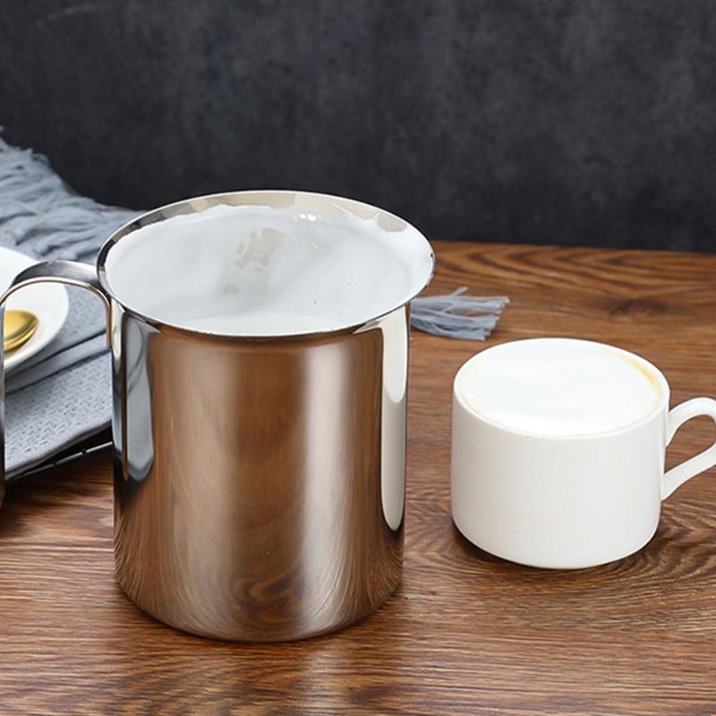 Nonrust Steel Manual Milk Frother Double Layer Whisks For Homemade Coffee No Electricity Need Portable Design