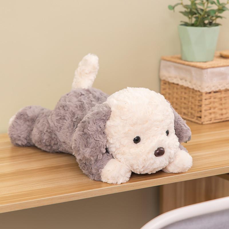 Delightful Dog Plush Soft Toy In Brown And Gray Perfect For Children And Toddlers