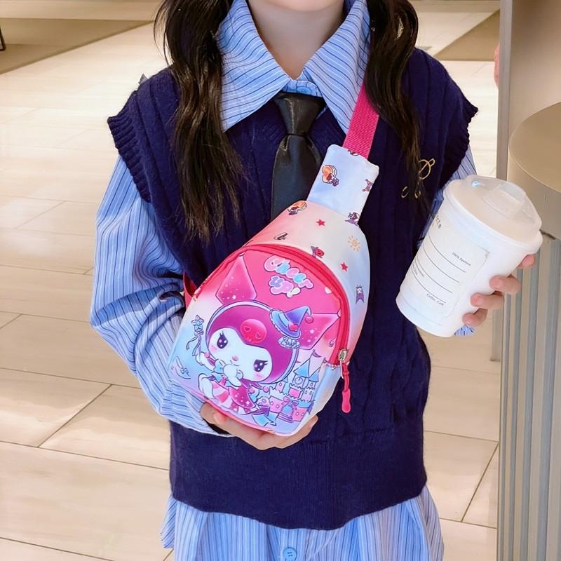 Cartoon Themed Colorful Kids Sling Bag Lightweight Nylon Purse Perfect For Use Everyday