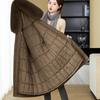 Three-wear Women's Winter Waist and Thin Hooded Big Fur Collar Thickened Cotton Clothes Medium and Long Cotton Clothes
