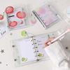 Fruit Print Binder Journal Clear Loose Leaf Notebook Cute M5 Binder Notebook  Students