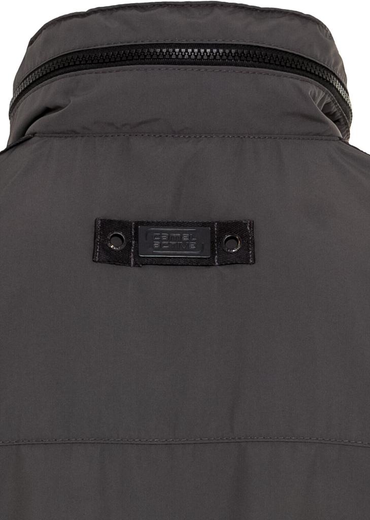 Mid-season Jacket Camel Active Jacket with Multiple Pockets With a Foldaway Hood Made of Recycled Polyester (420650 7O15 07) Graphite-gray