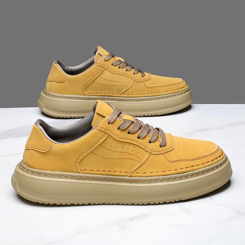 Men's Shoes 2026 New Spring Autum Retro Genuine Leather Thick-Soled Sneakers Men's Leather Versatile Sports Men Casual Shoes