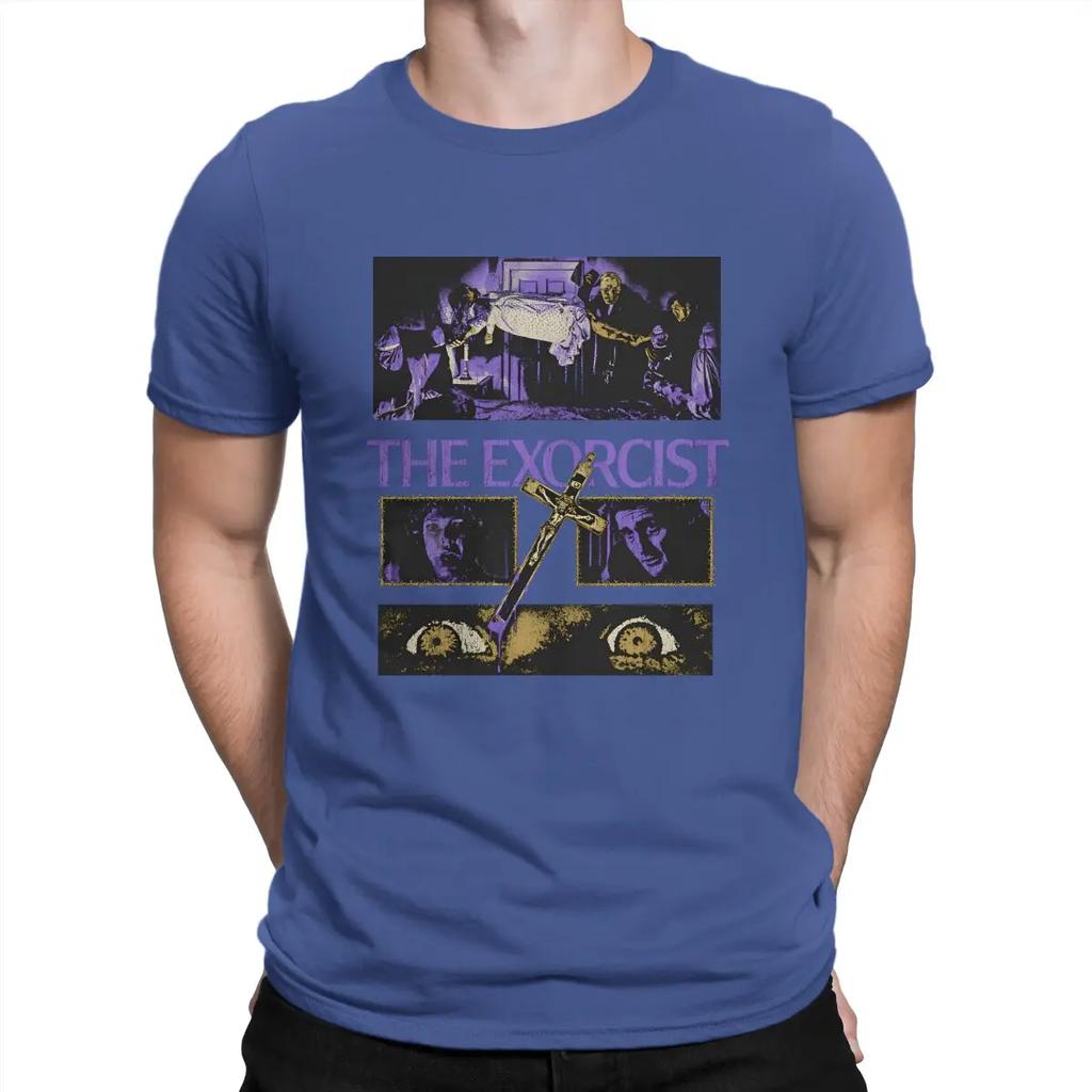 Funny Nobody T-Shirts for Men Crew Neck 100% Cotton T Shirts T-The Exorcist Short Sleeve Tee Shirt Adult Clothes