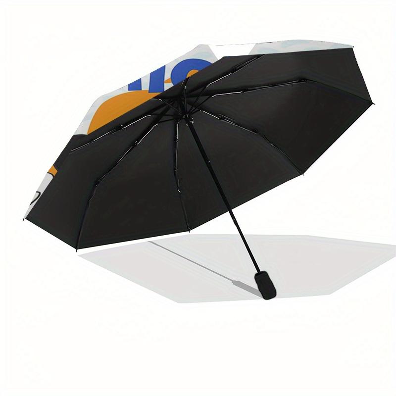 Mickey,Minnie Automatic Folding Umbrella Simple 8 Rib Design, Bright Cartoon Pattern, Durable Iron Frame, Suitable For Travel, Outdoor, Be
