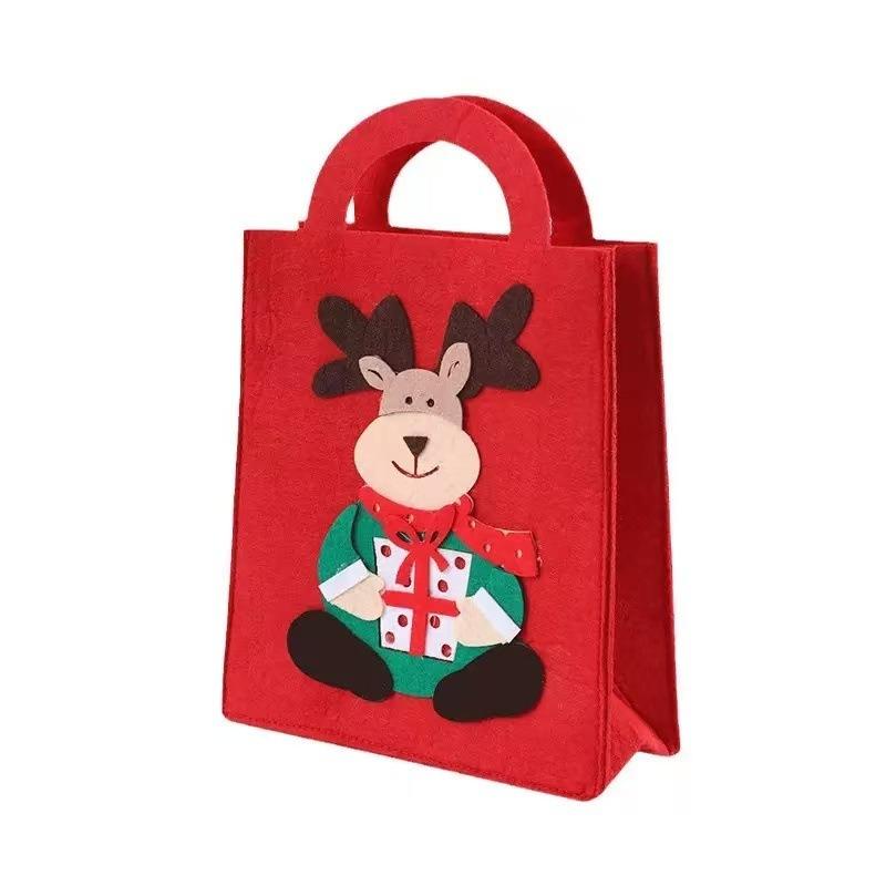 Christmas Decoration Gift Bag 3D Elderly Snowman Candy Children Candy Box Apple Storage