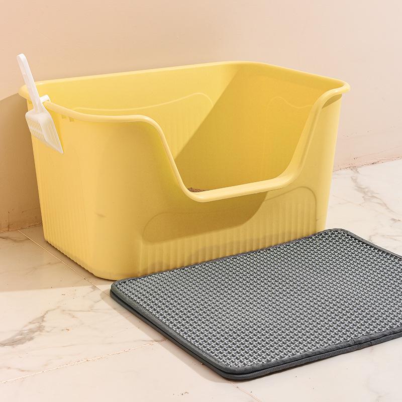 Extra Large Anti-Splash Semi-Enclosed Cat Litter Box with Scoop