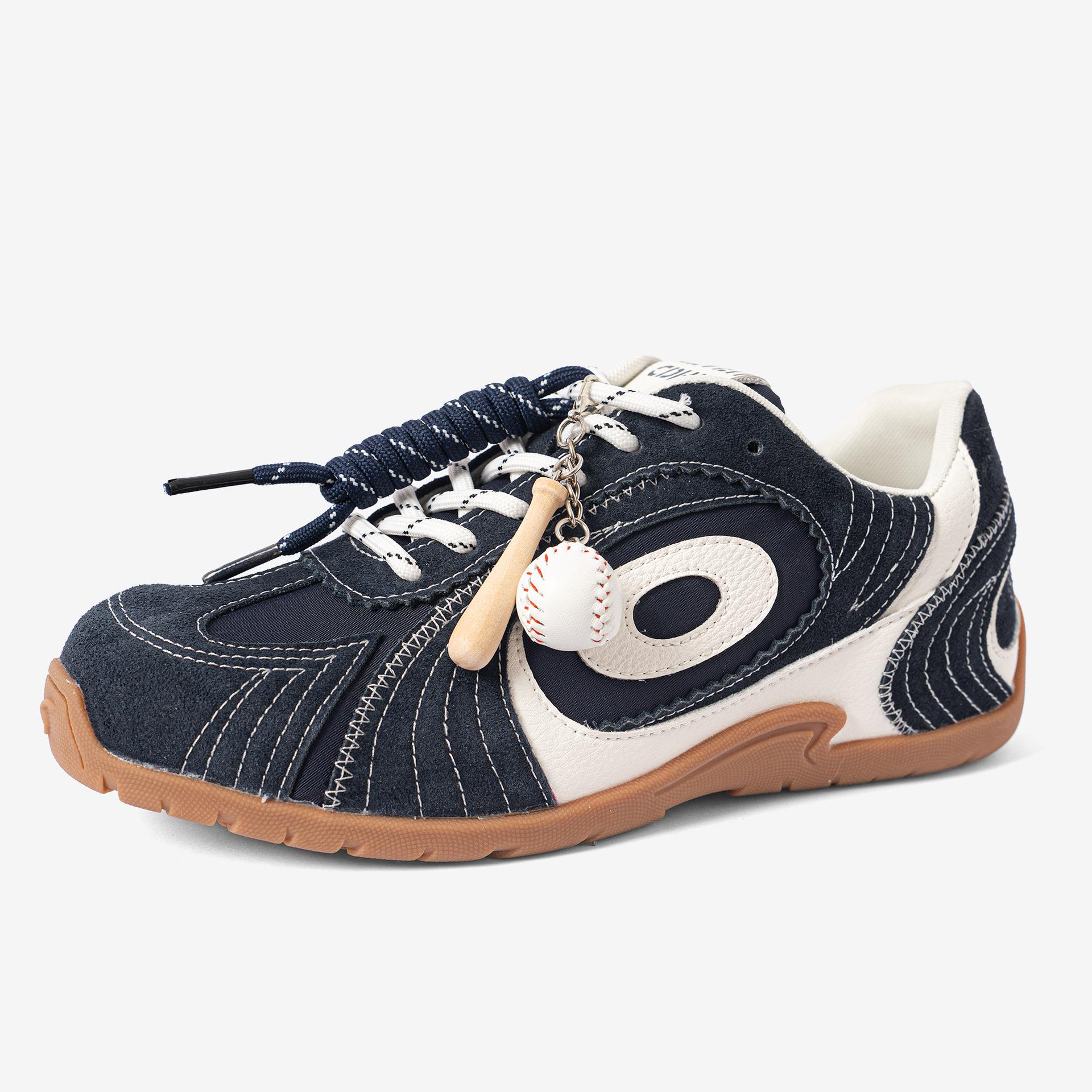 

AUBGCHKC Темно-синие немецкие тренировочные кроссовки мужские и женские 2025 новые гоночные кроссовки на тонкой подошве пара повседневные кроссовки Форрест Гамп 40 чёрный