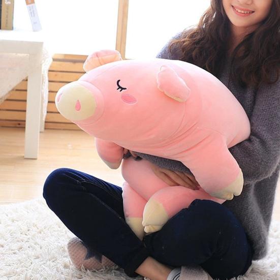 Pig Plush Pillow PP Cotton Filling Sofa Ornament Pink Cute Piggy Pillow Stuffed Animal Doll Birthday Gift