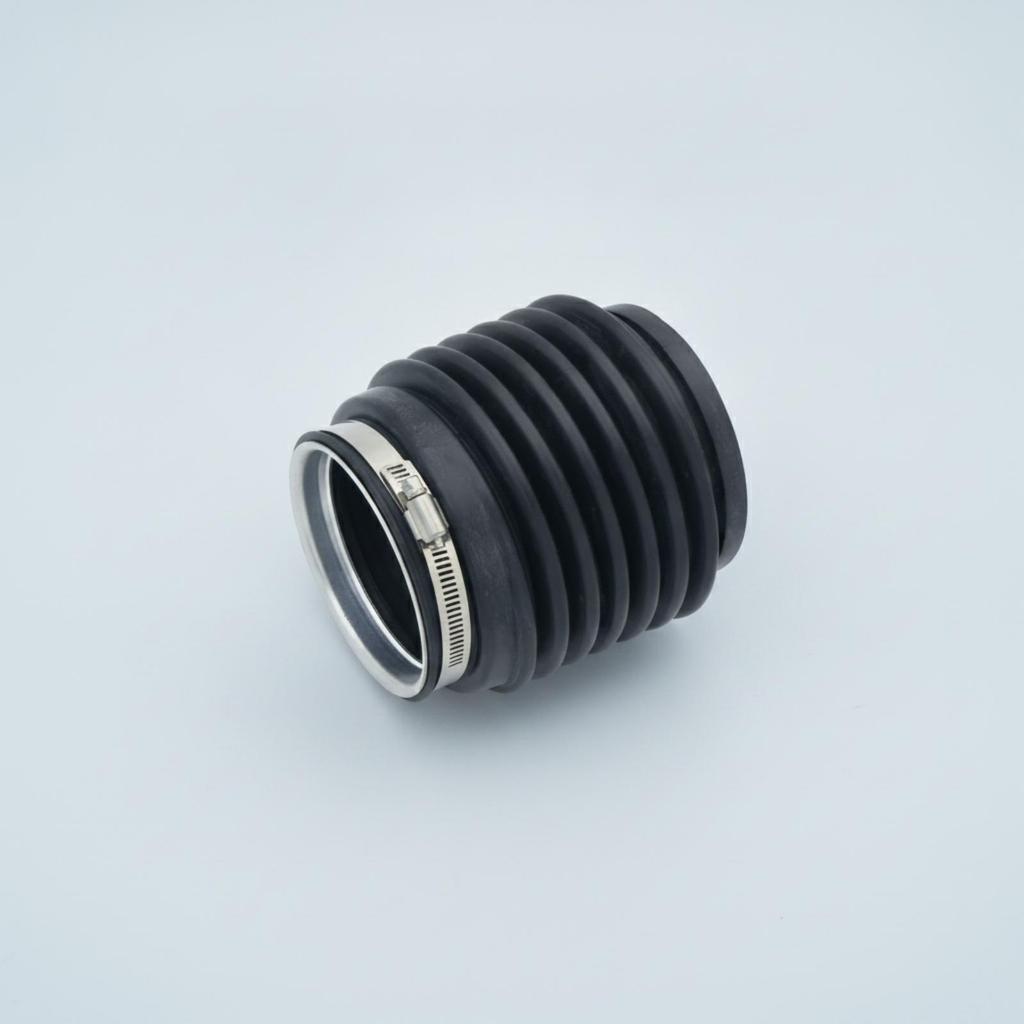 Bellows Hose with Clamps Compatible Rubber Exhaust Coupler Flexible for Boat