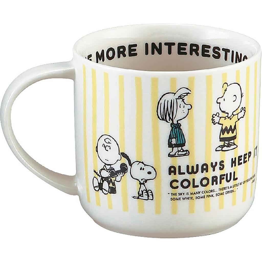 Yamaka Shoten PEANUTS Mugs Microwave Recycled Made In (Pair), Approx. 350ml, Safe, Ceramic, Japan, SN910-13