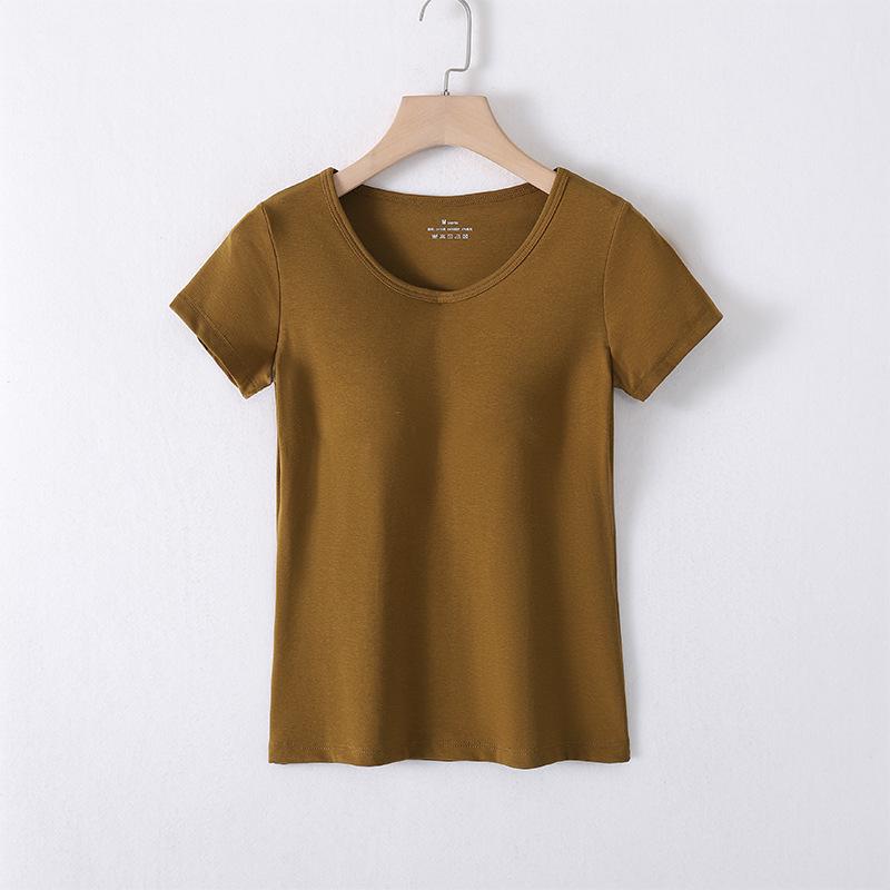 

Женское цельное нижнее белье с длинной спиной и нагрудными вкладышами - Базовый слой с коротким рукавом и защитой от просвечивания для весны/лета Small