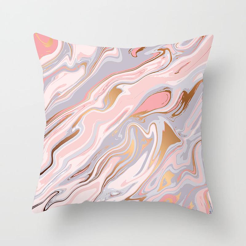 Car Cushion Cover Geometric Gold Print Sofa Square Pillow Cover Cushion Cover Home Furnishings