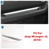 Carbon Fiber Look Car Copilot Glove Handle Decor Stripes Cover Trim For Jeep Wrangler JL 2018 -  Interior Refit Accessories