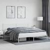 VidaXL Metal Bed Frame with White Headboard 183x213 Cm 374491