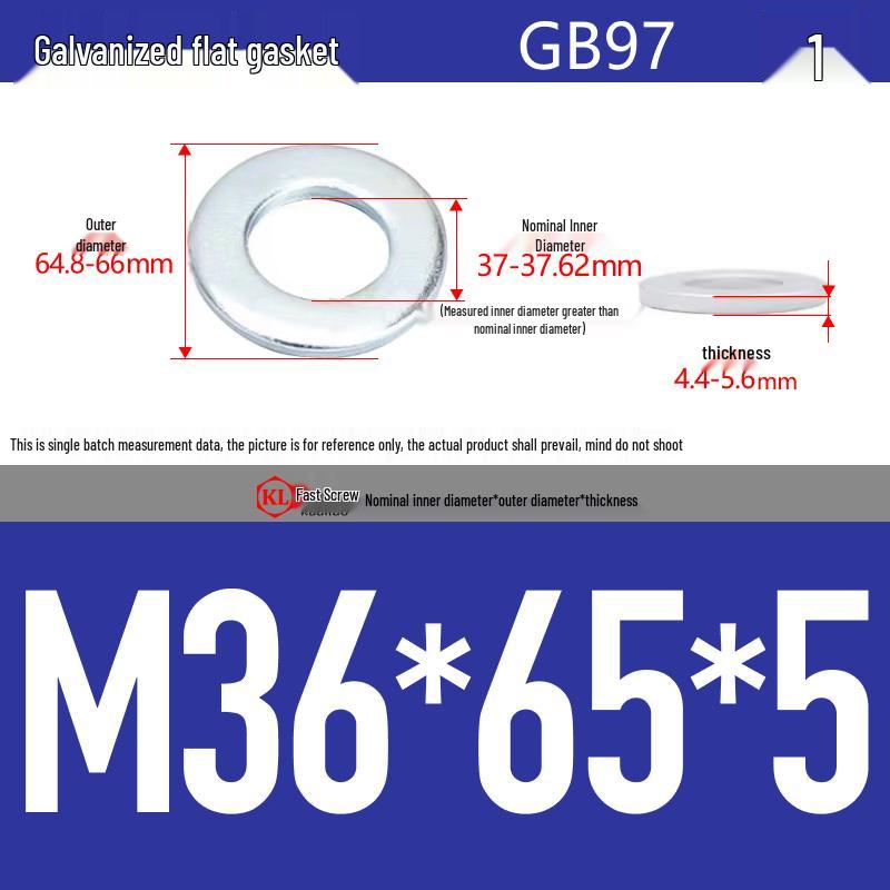 Galvanized Hex Nuts, Flat Washers, Spring Washers in M2-M48, Blue and White Zinc Coated