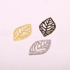 100Pcs Leaf Bezel Hollow Bronze Gold Silver Charms Pendant UV Resin Crafts Blank