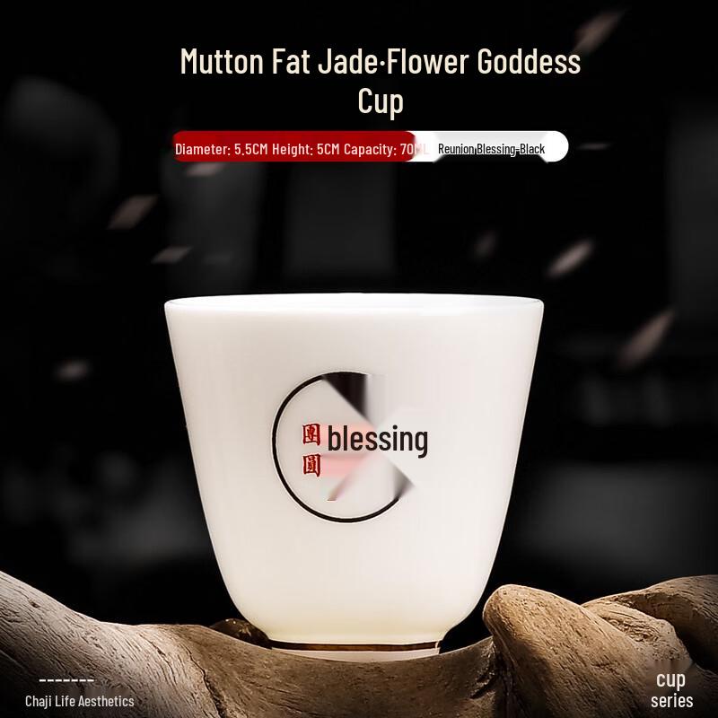 Shangqi Yangzhi Jade White Porcelain Master Teacup Set