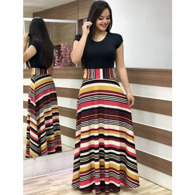 JPNTKY Fashion Summer Spring O-Neck Casual Dresses