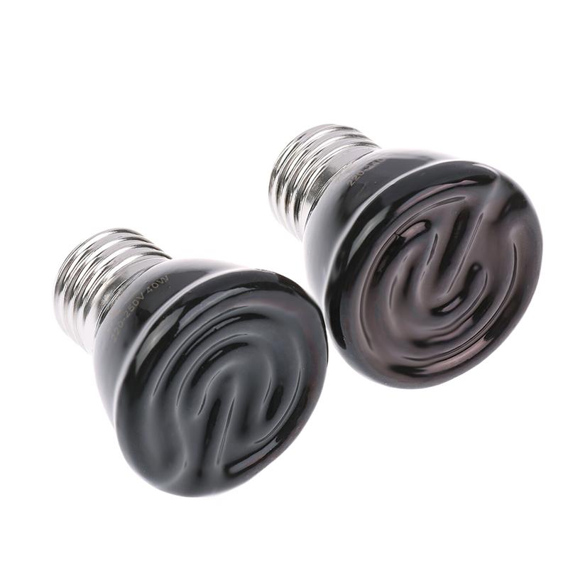 1 buc 220-240V Lampă de încălzire cu infraroșu îndepărtat Ceramică neagră E27 Bec încălzitor pentru animale de companie Incubator Pui Broască țestoasă Șopârlă Reptilă Lumină 20-80W