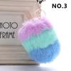 1Pcs Car Soft Pompom Fluffy Ice Cream Faux Fur Key Chain Gift Key Ring Jewelry Pendant