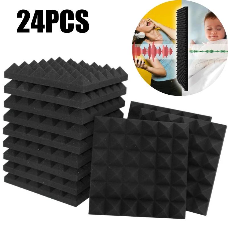 30x30CM Sound-Absorbing Foam 12-36PCS Acoustic Foam Panels Wall Soundproofing Studio Acoustic Treatment Sound Absorbing Material