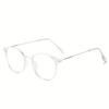 1 Pair Transparent Golden-Rimmed Small Frame Glasses - Lightweight & Stylish for Casual Attire Shopping and Street Pography