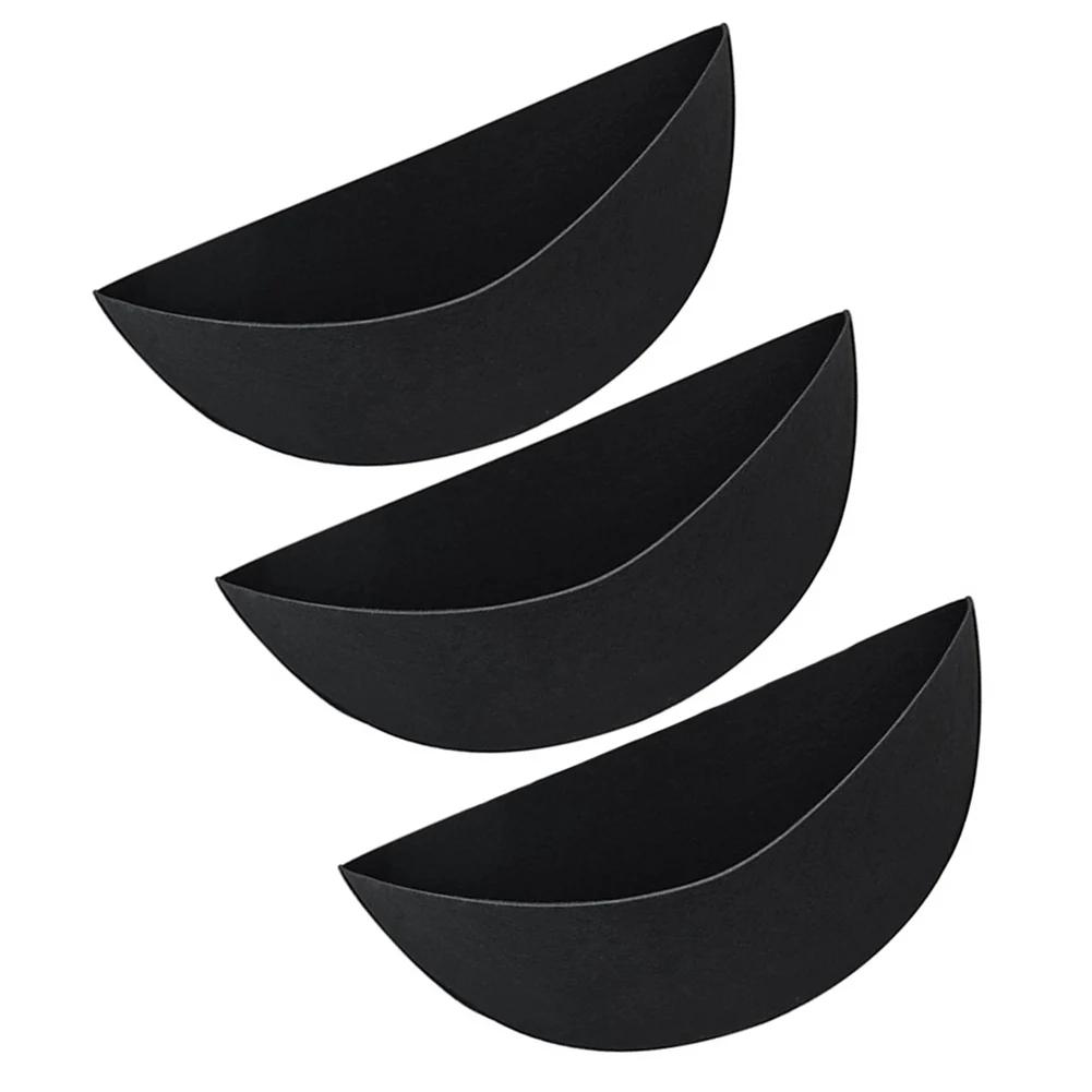 Felt Half Round Wall Hanging Basket Liners 3 Pack For Box Style Planters Fence Baskets And Wire Hanging Holders
