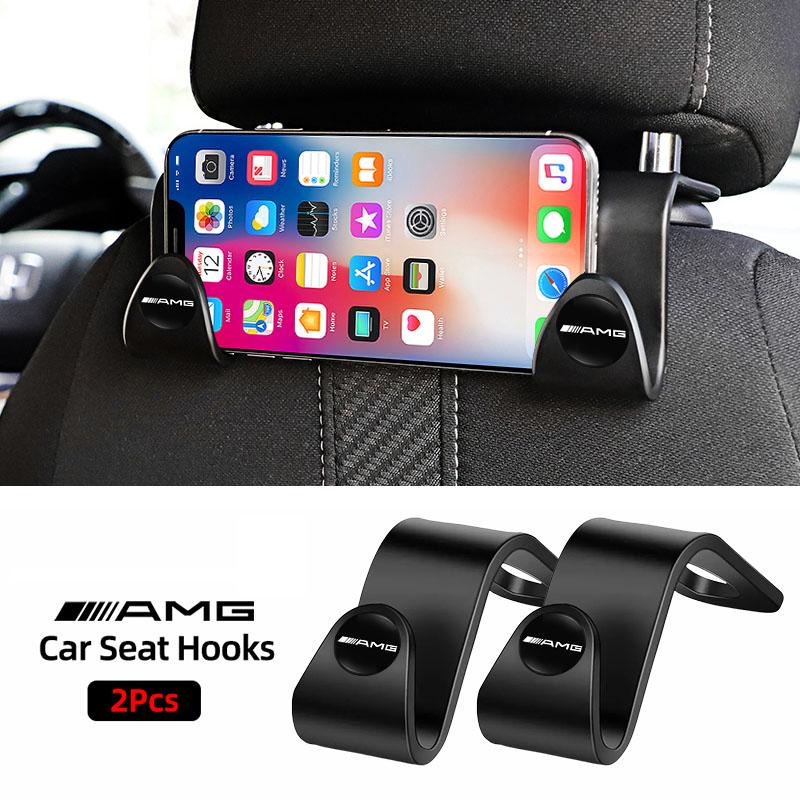 2Pcs Car Seat Back Hooks Portable Storage Holder For Mercedes Benz AMG W206 W204 W205 W203 W211 W212 W213 W169 W220 W222 W177