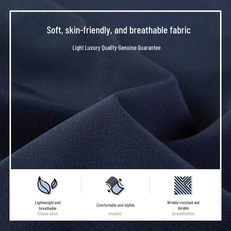 MONTAGUT Men's Summer Straight-Leg Business Casual Trousers