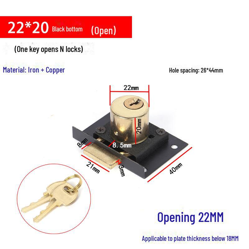 Încuietoare cu trei sertare pentru mobilier de birou și dulapuri de dosare