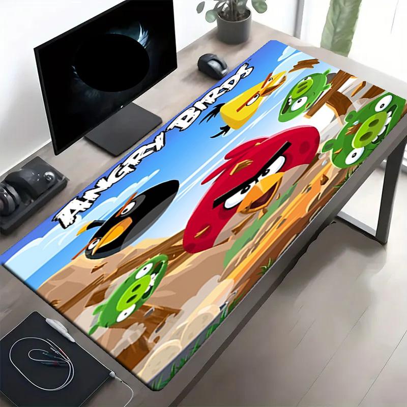 Angry Birds Print Mouse Pad, Anti‑Slip Desktop Keyboard Mat, for PC Laptop Gaming Working Daily Use, Cool Festival Surprise Gift