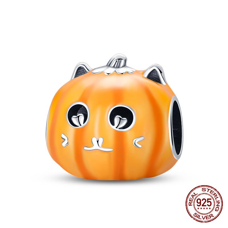 Charms Copper Pumpkin & Carriage Charms Beads Fits Women'S 3Mm Original Bracelet Necklace Diy Fine Jewelry Gifts