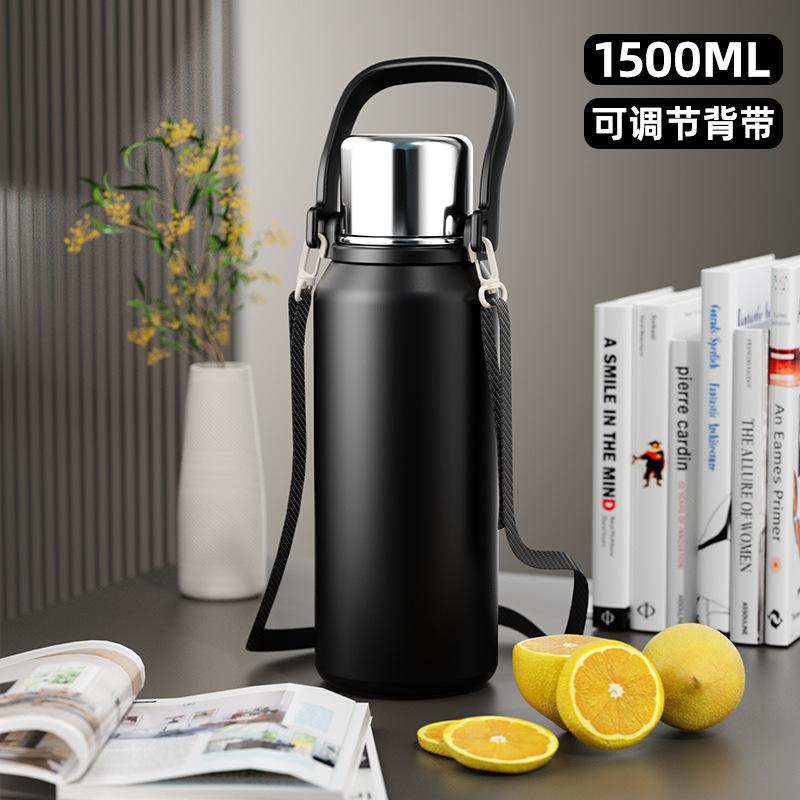 Tempered thermos cup Portable water cup Unisex with lid Anti-drop filter Tea cup 316 stainless steel