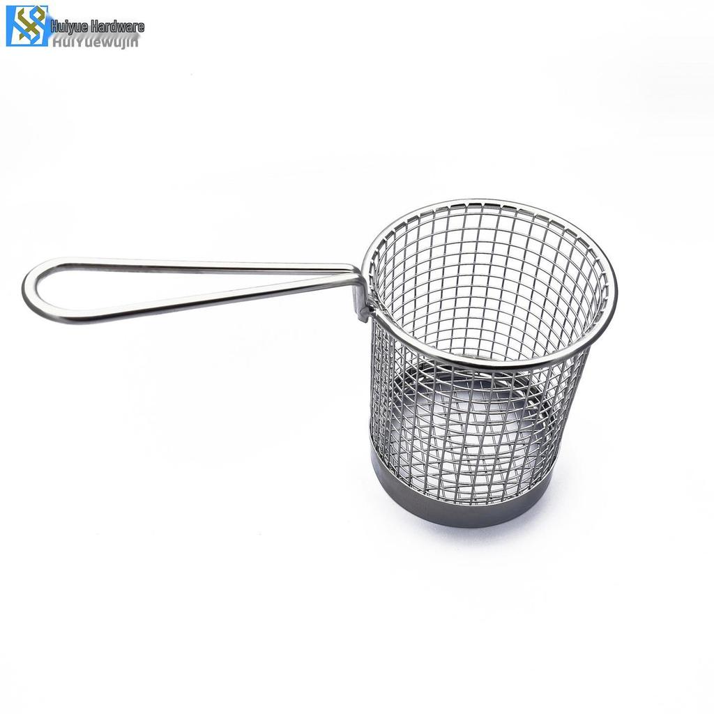 Stainless Steel Frying Basket with Skimmer, Sieve & Hook for French Fries, Fried Chicken, and Bread.