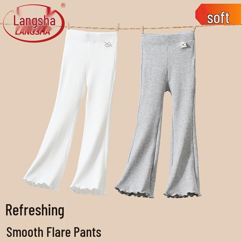 LangSha Girls  Slim-Fit Flared Pants 140