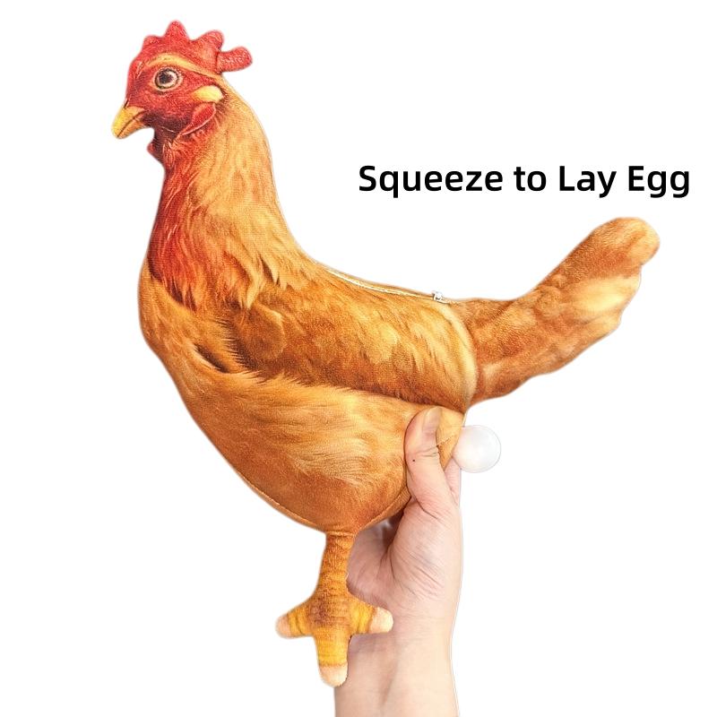 Nieuwigheid Legkippen Pluche Pop Simulatie Kip Kussen Knijp Om Ei Uit Te Laten Komen Gekke Gag Grappen Speelgoed Voor Feest Plezier