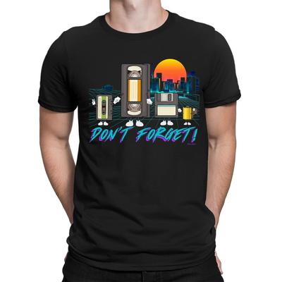 Dont You Forget Mens Funny VHS 80s  T-Shirt Cassette Tape Floppy Disk Eco