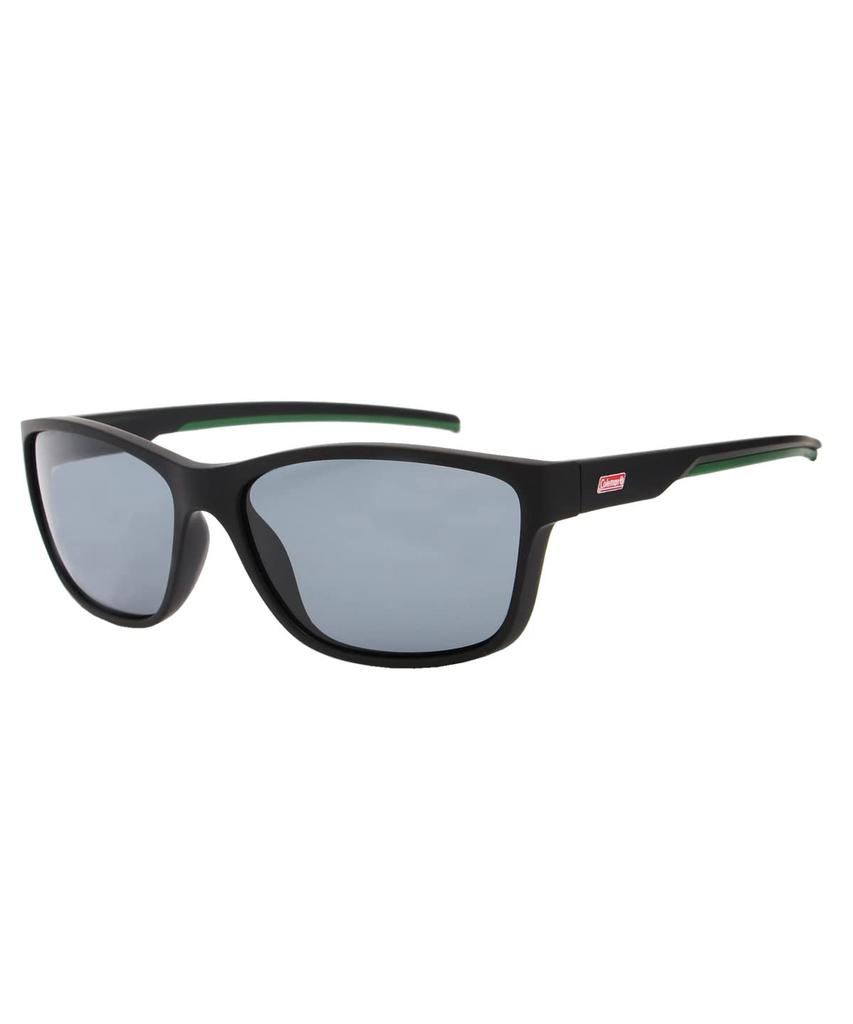 Coleman Polarized Lens Black Matte Green Sunglasses, Matte/Black CO3079-1