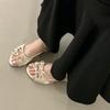 Fashion Flats Women Sandals Bow Designer Shoes Woman Slippers Summer 2025 New Casual  Walking Slides Fashion Dress Sandalias De Mujer