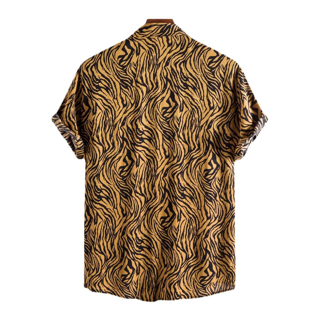 2025 Southeast Asia Men's Zebra Print Beach Shirt