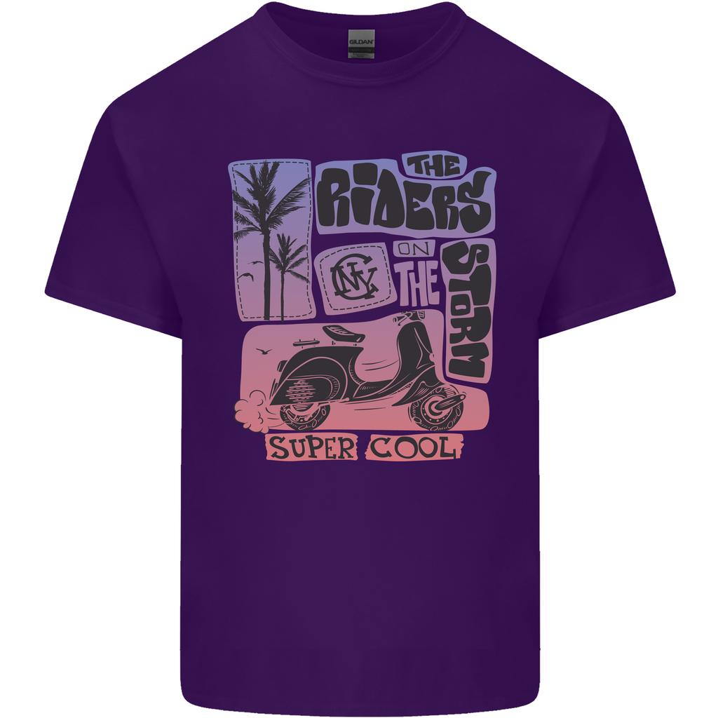 Scooter the Riders on the Storm Motorbike Unisexs Light Cotton TShirt