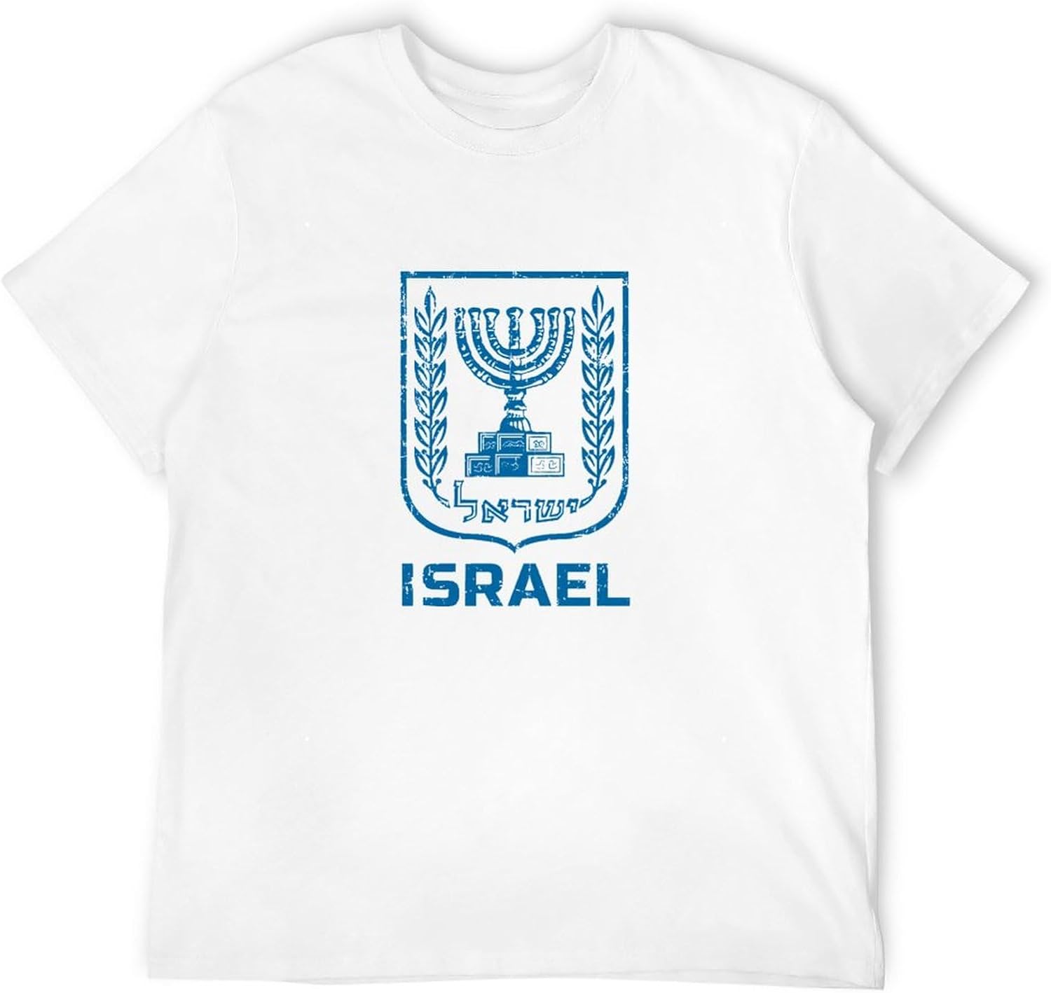 Mens Israel T-Shirt Israeli Heritage T-Shirt Israel T Shirt 3XL белый